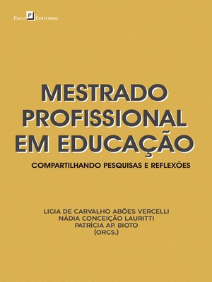 cover image of Mestrado profissional em educação